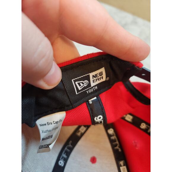 New Era Youth Red Houston Rockets 9Fifty Snap Back Adjustable NBA Cap One Size - Picture 6 of 6